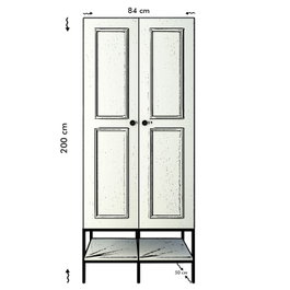 Hanah Home Martin 2 - Blanco, Negro y Dorado